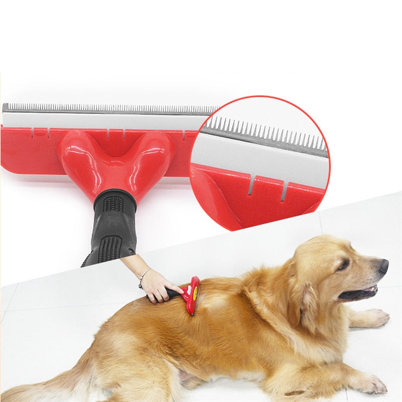 KFX-0989629 Stainless Steel Pet Hair Removal Comb for Dogs and Cats with TPE Skin-Friendly Protection