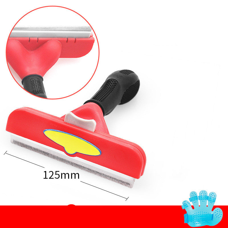 KFX-0989629 Stainless Steel Pet Hair Removal Comb for Dogs and Cats with TPE Skin-Friendly Protection