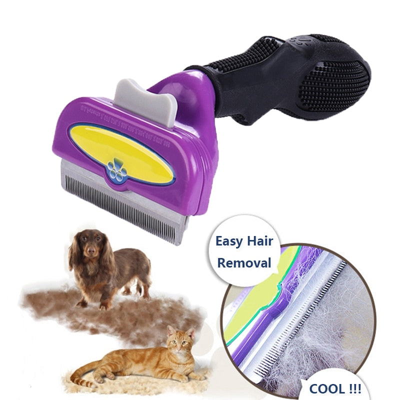 KFX-0989629 Stainless Steel Pet Hair Removal Comb for Dogs and Cats with TPE Skin-Friendly Protection