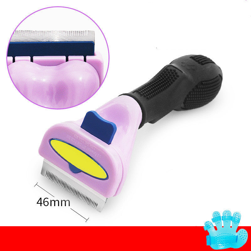KFX-0989629 Stainless Steel Pet Hair Removal Comb for Dogs and Cats with TPE Skin-Friendly Protection