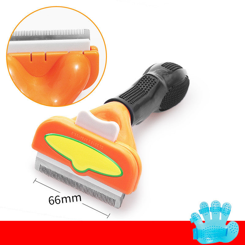 KFX-0989629 Stainless Steel Pet Hair Removal Comb for Dogs and Cats with TPE Skin-Friendly Protection