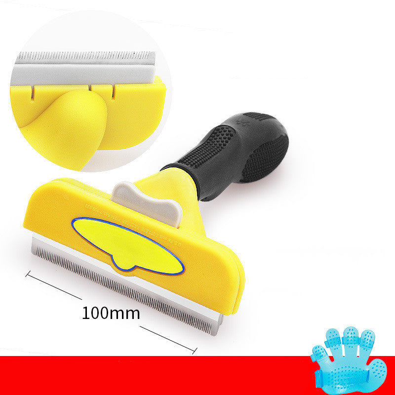 KFX-0989629 Stainless Steel Pet Hair Removal Comb for Dogs and Cats with TPE Skin-Friendly Protection
