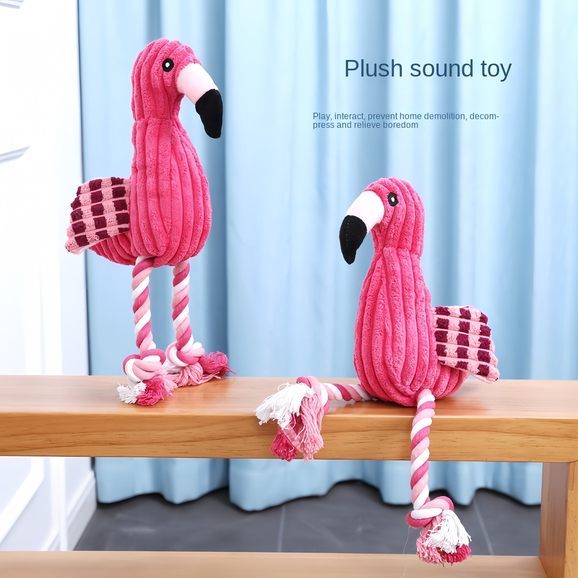 KFX-0991293 Plush Animal Shape Squeaky Dog Toy - Durable Corduroy for Small and Large Dogs