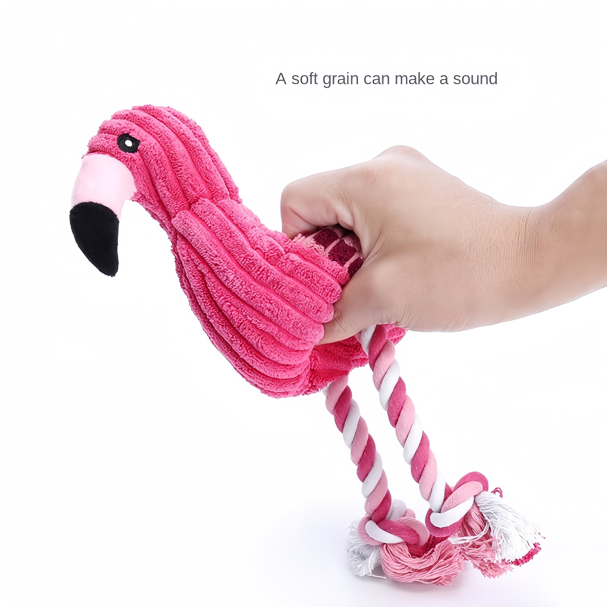 KFX-0991293 Plush Animal Shape Squeaky Dog Toy - Durable Corduroy for Small and Large Dogs