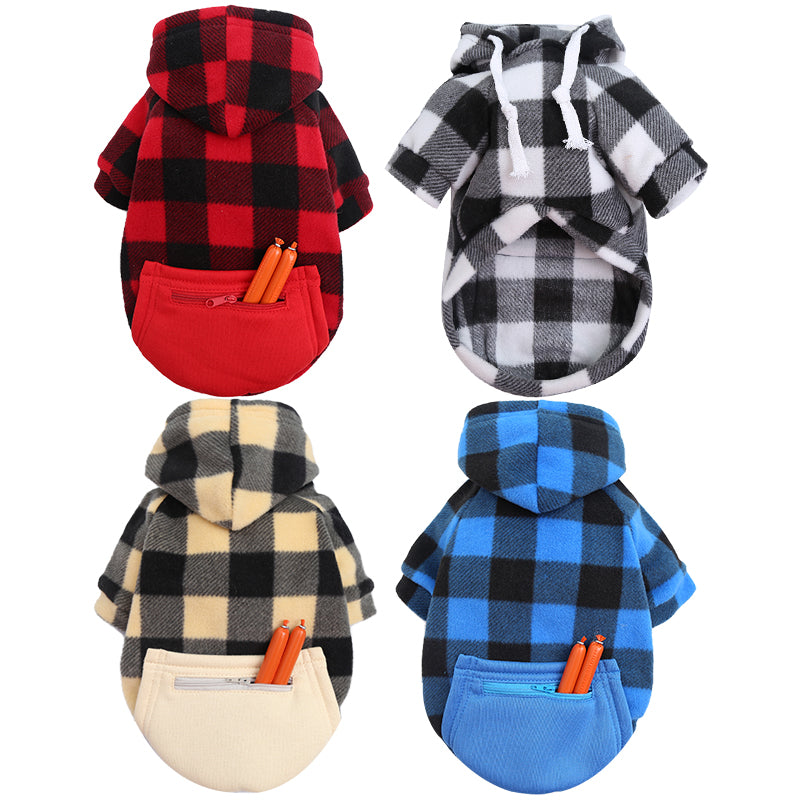 KFX-0991805 Cozy Plaid Sweatshirt for Large Dogs in Multiple Color Options