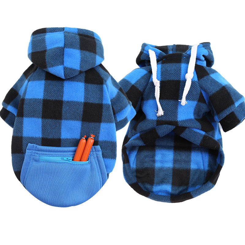 KFX-0991805 Cozy Plaid Sweatshirt for Large Dogs in Multiple Color Options
