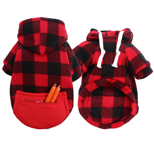 KFX-0991805 Cozy Plaid Sweatshirt for Large Dogs in Multiple Color Options