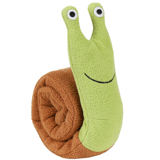 KFX-0993469 Snail Design Interactive Fleece Dog Puzzle Toy for Snuffling and IQ Training
