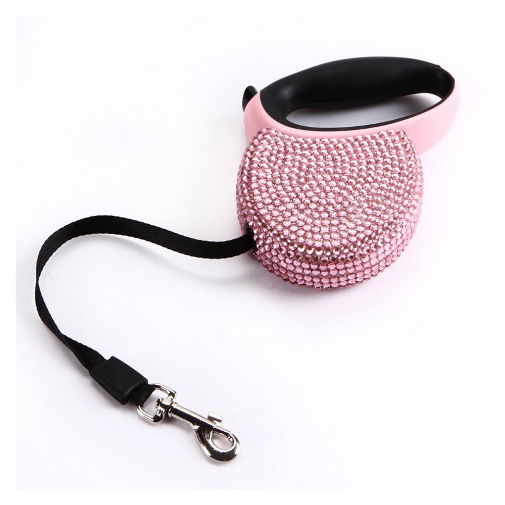 KFX-0993597 Diamond-Studded Telescopic Pet Tractor for Small Dogs Under 15kg