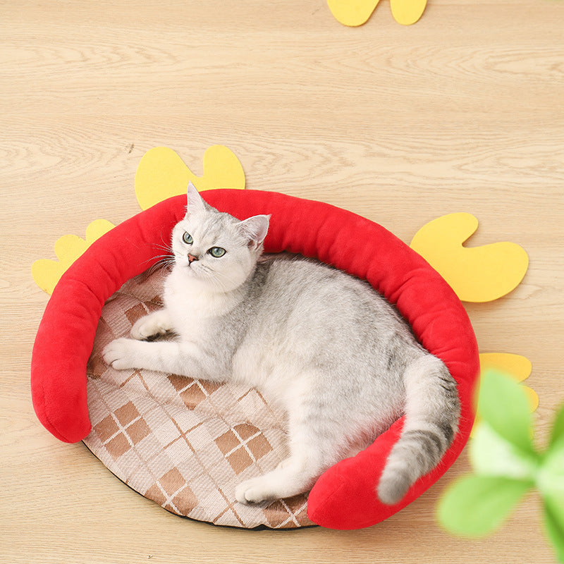 KFX-0999613 Crab Style Pet Nest Mat for Small Dogs - Soft and Easy to Clean, Available in Two Sizes