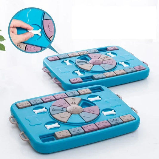 KFX-0999741 Interactive Pet Puzzle Toy for Dogs and Cats - Slow Feeder IQ Training Bowl, Non-Slip Design 39x28x5 cm