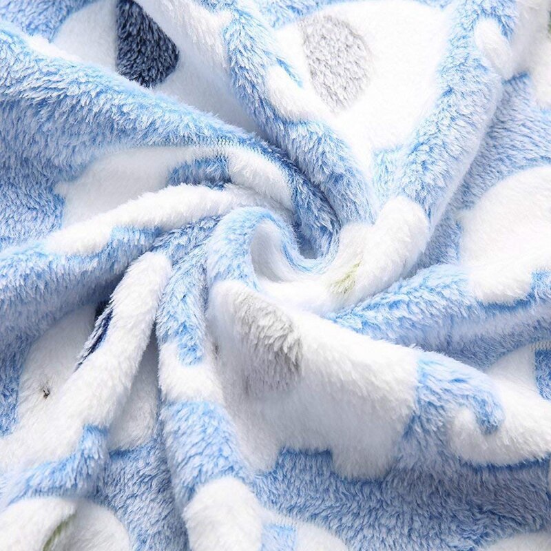 KFX-1001405 Cozy Coral Fleece Padded Dog House Mat with Bunny and Elephant Patterns
