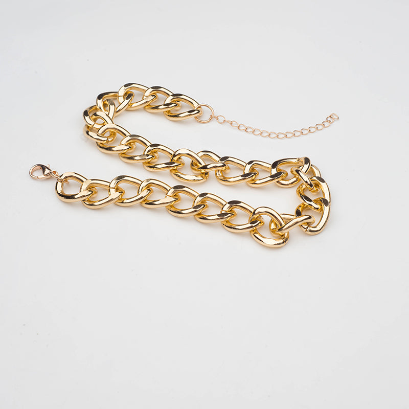 KFX-1001533 Metal Dog and Cat Necklace - Gold, Medium (36cm + 7cm Chain) & Large (46cm + 7cm Chain)