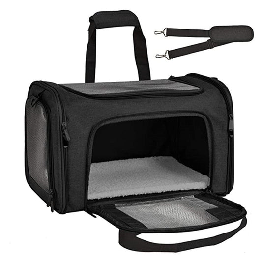 KFX-1001789 One-Shoulder Pet Transport Bag - Easy Carry Oxford Pet Bag for Cats and Dogs