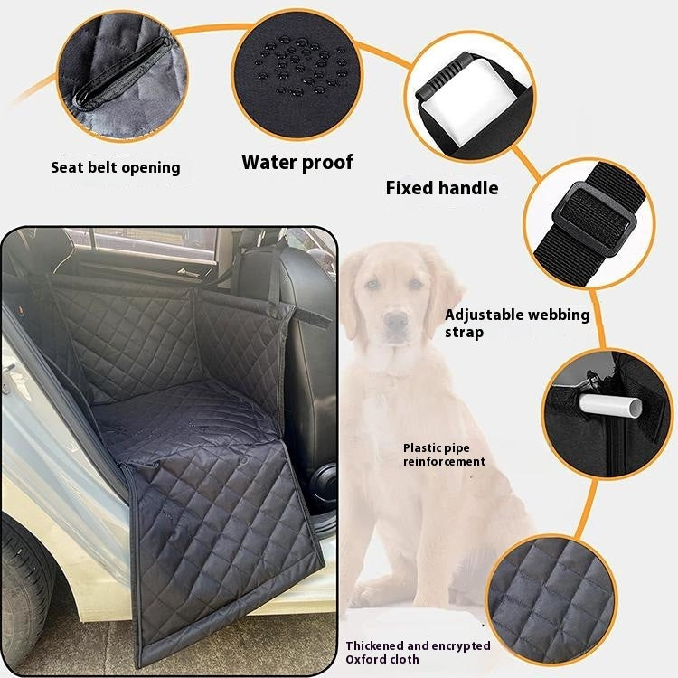 KFX-1004349 Pet Safety Seat Mat for Dogs - Anti-Dirty Car Rear Basket, Cloth Material, 55x45x50cm
