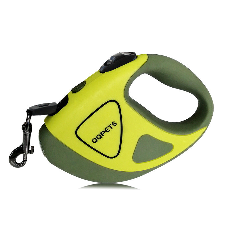 KFX-1005117 Automatic Retractable Dog Leash with LED Light and Anti-Slip Handle, 3m/5m Durable Braid Pet Supply