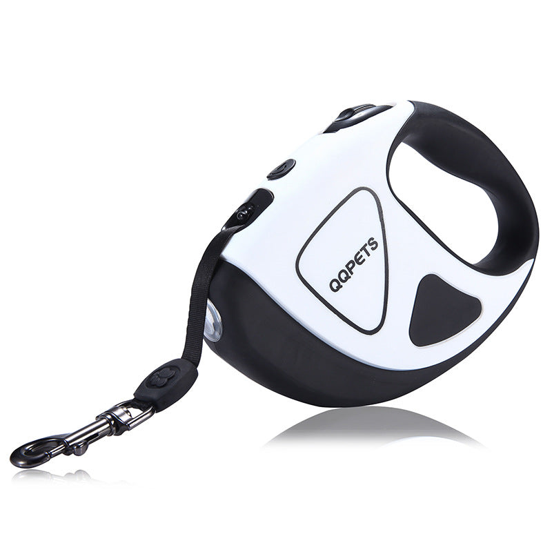 KFX-1005117 Automatic Retractable Dog Leash with LED Light and Anti-Slip Handle, 3m/5m Durable Braid Pet Supply