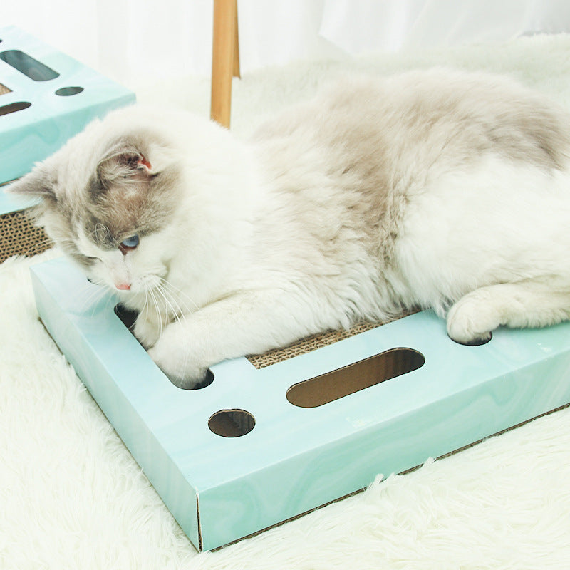 KFX-1005501 Large Cat Scratching Board in Corrugated Paper - Rectangle, Square, and Round Styles