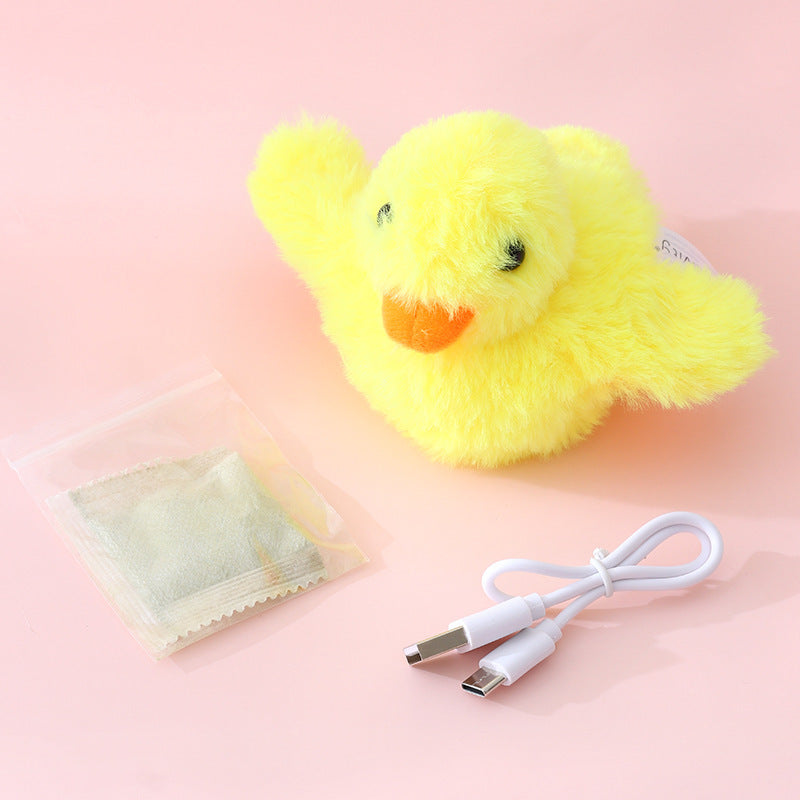 KFX-1006141 Automatic Gravity Duck Electric Cat Toy with Sound and Vibration - Rechargeable with Catnip
