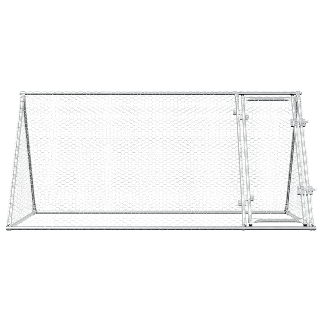 KFX-1006909 Spacious Silver Galvanized Chicken Coop for Hens and Small Animals 200x105x91 cm