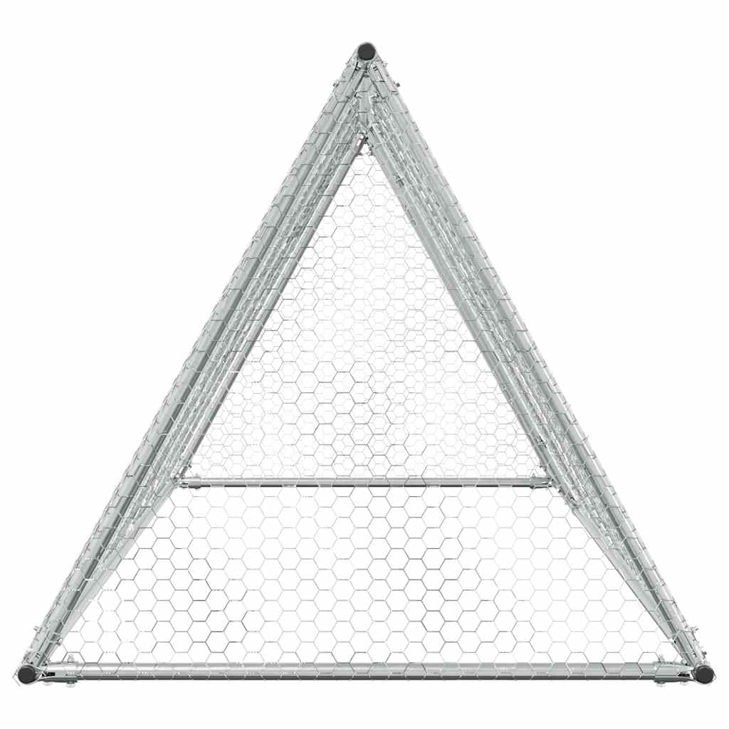 KFX-1006909 Spacious Silver Galvanized Chicken Coop for Hens and Small Animals 200x105x91 cm