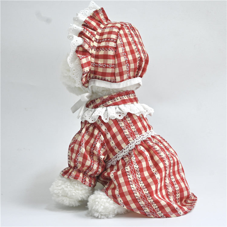 KFX-1007677 Classic Red Pet Shirt for Dogs and Cats - Comfortable Cloth Clothing in Various Sizes