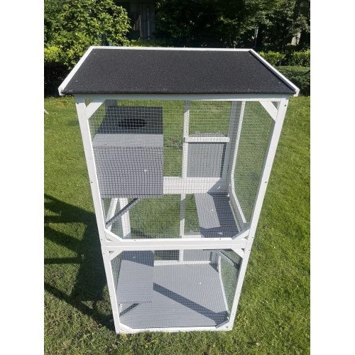 KFX-1008957 Large Indoor Outdoor Cat Climbing Frame with Cozy Sleeping Area