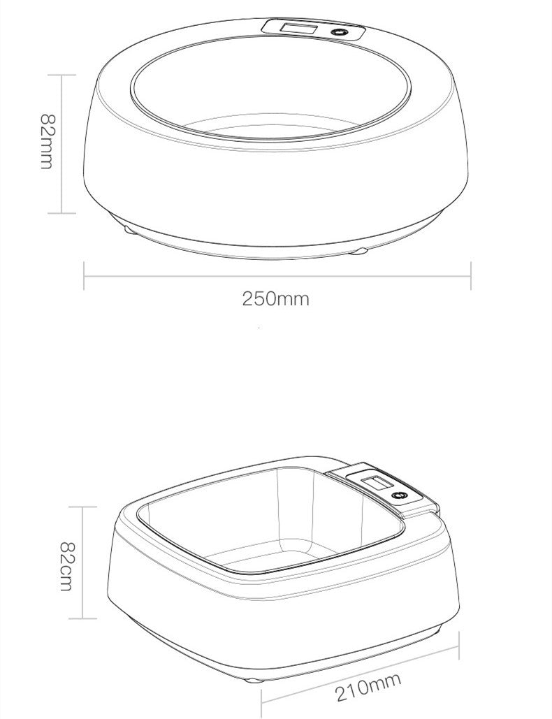 KFX-1009085 Smart Stainless Steel Heated Bowl for Dogs and Cats, Detachable Round Design