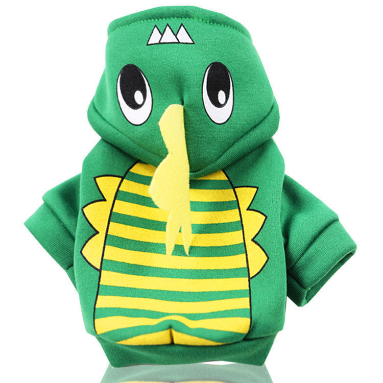 KFX-1009725 Cartoon Pet Coat for Small to Medium Dogs - Owl, Dinosaur, Duck, Tiger, Caterpillar Designs