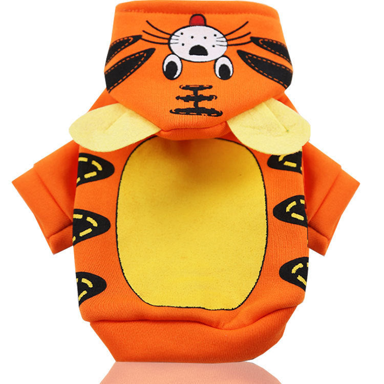 KFX-1009725 Cartoon Pet Coat for Small to Medium Dogs - Owl, Dinosaur, Duck, Tiger, Caterpillar Designs