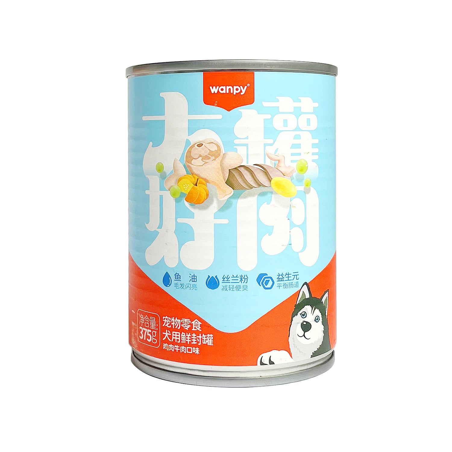 KFX-1011133 Naughty Dog Canned Beef and Chicken Wet Food - 375g Jar with Meaty Varieties and Nutritious Ingredients