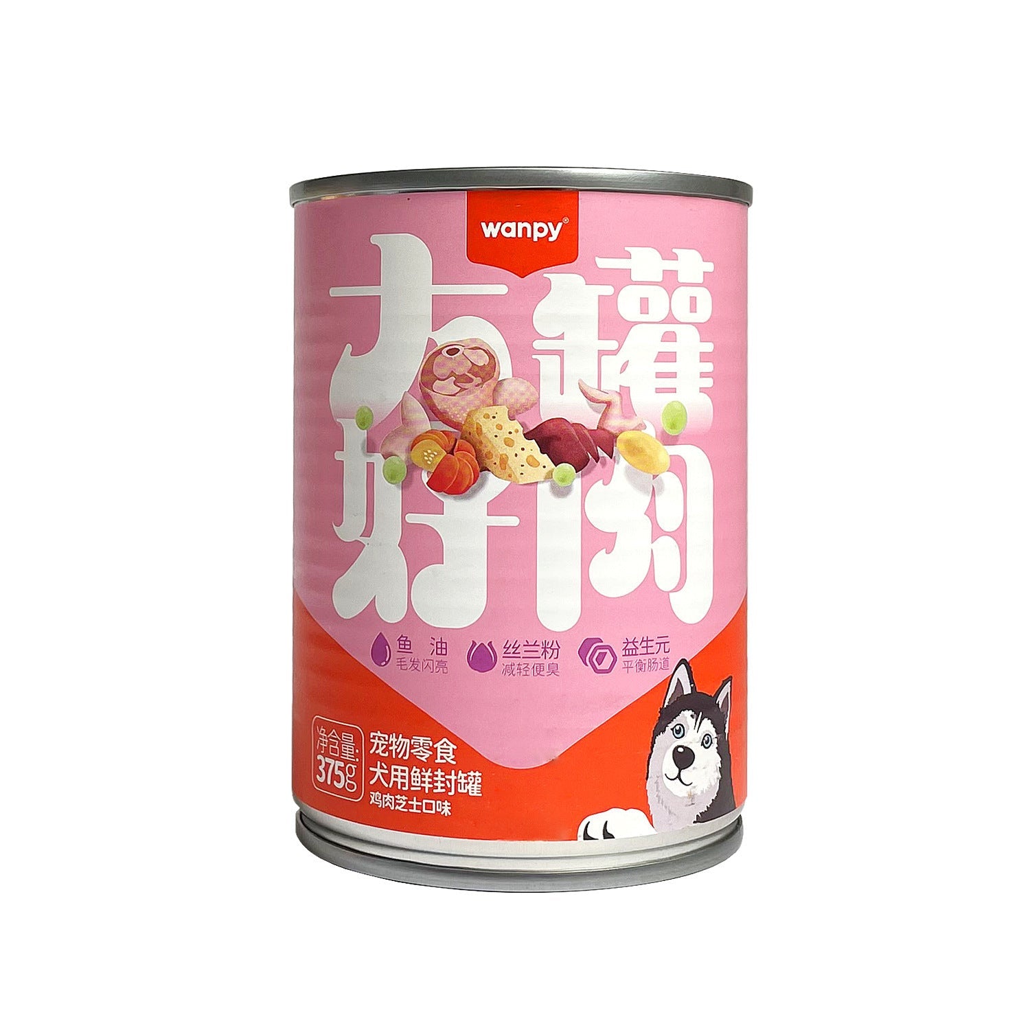 KFX-1011133 Naughty Dog Canned Beef and Chicken Wet Food - 375g Jar with Meaty Varieties and Nutritious Ingredients