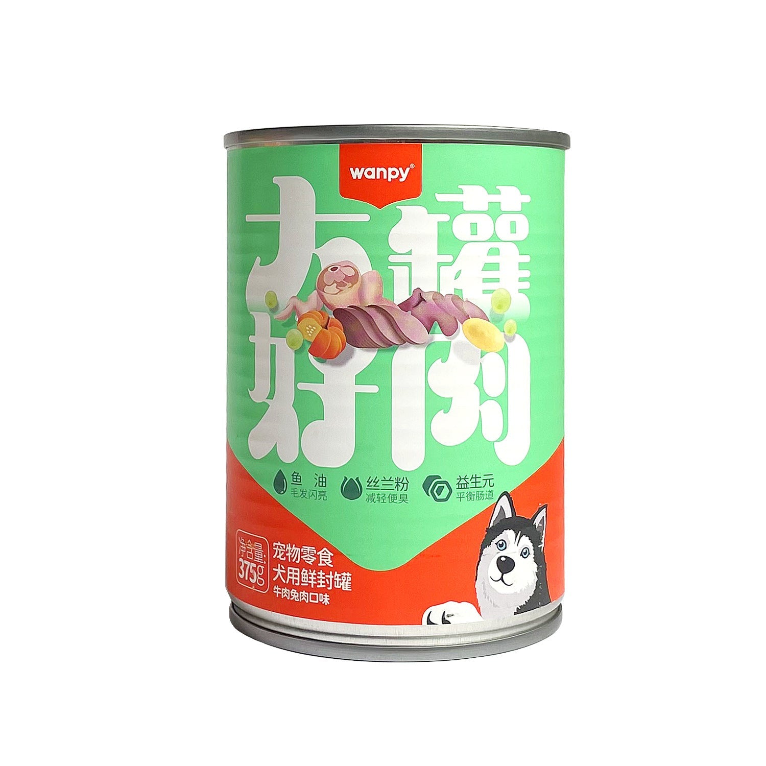 KFX-1011133 Naughty Dog Canned Beef and Chicken Wet Food - 375g Jar with Meaty Varieties and Nutritious Ingredients