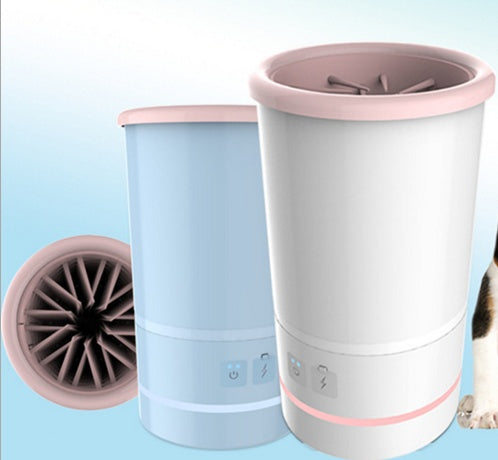 KFX-1012925 USB Portable Paw Washing Cup with Soft Silicone Brush and Long Battery Life - Multiple Colors Available