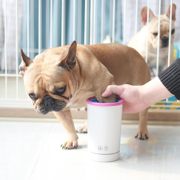 KFX-1012925 USB Portable Paw Washing Cup with Soft Silicone Brush and Long Battery Life - Multiple Colors Available