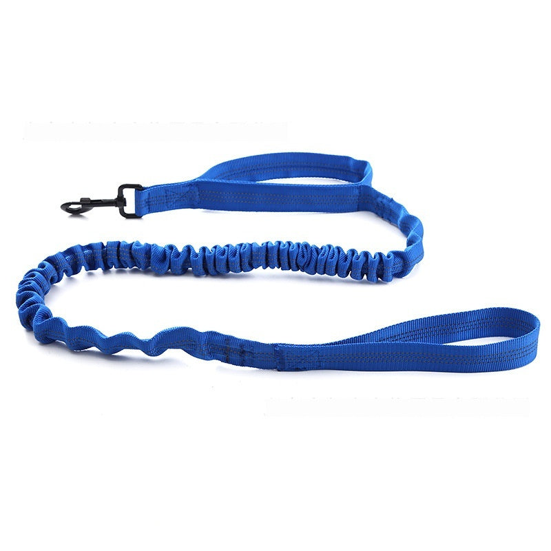KFX-1014845 Reflective Nylon Retractable Dog Leash with Elastic Hand Grip - Multiple Colors Available
