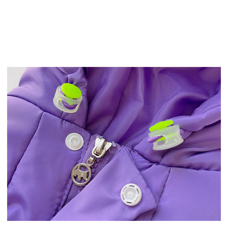 KFX-1015229 Cozy Purple Winter Dog Cotton Clothes for Warmth and Style