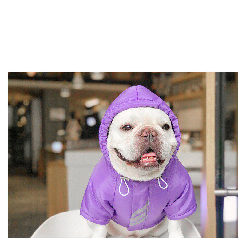 KFX-1015229 Cozy Purple Winter Dog Cotton Clothes for Warmth and Style