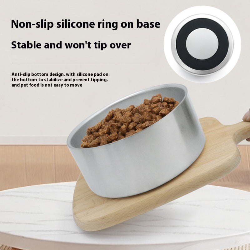 KFX-1017021 Double-Layer 304 Stainless Steel Pet Bowl in Multiple Colors for Cats