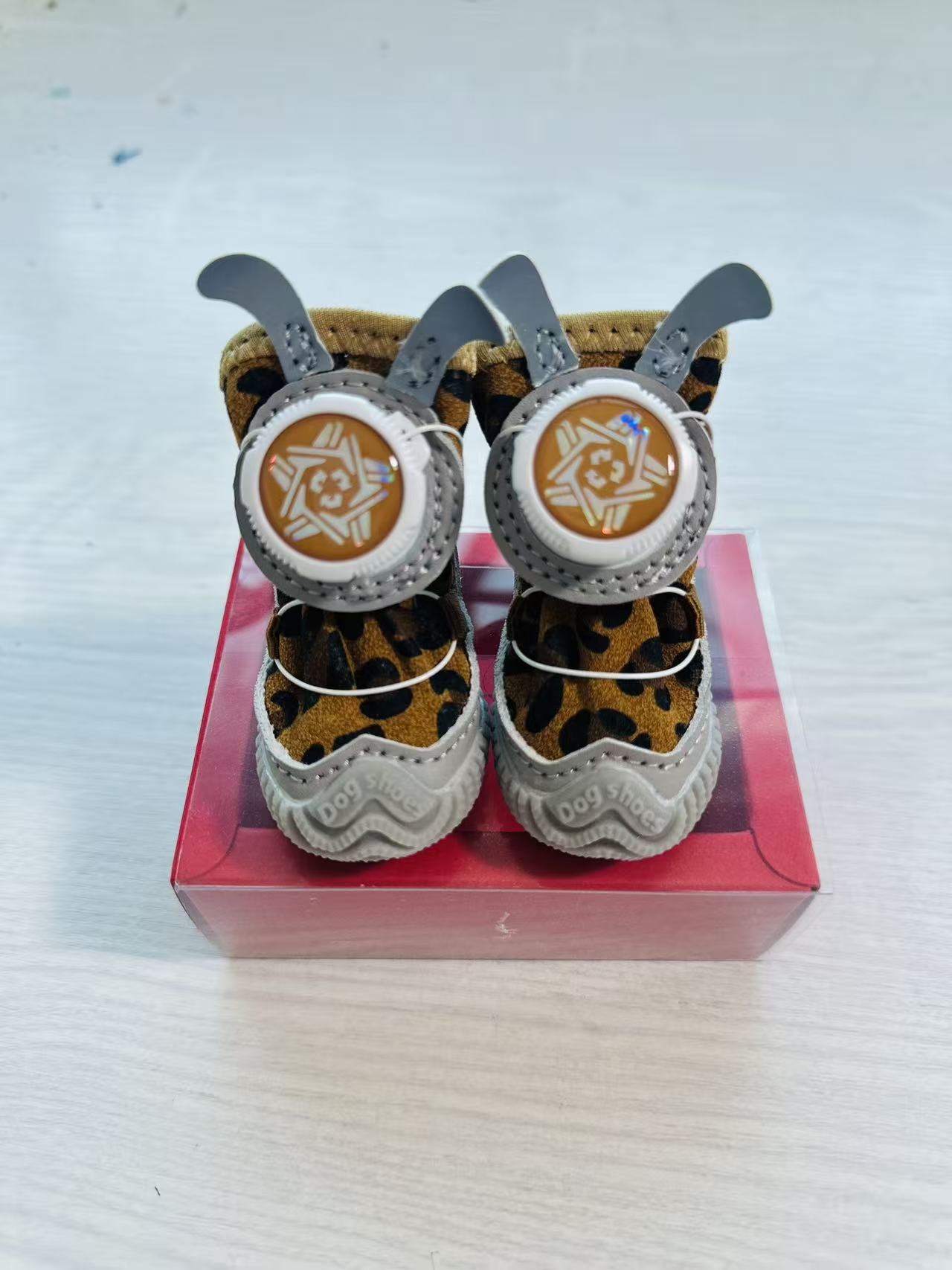 KFX-1017661 Breathable Mesh Pet Shoes for Small Dogs with Rotating Button - Multiple Colors Available
