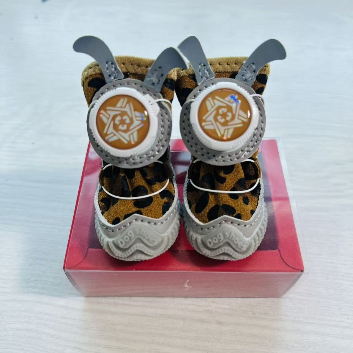 KFX-1017661 Breathable Mesh Pet Shoes for Small Dogs with Rotating Button - Multiple Colors Available