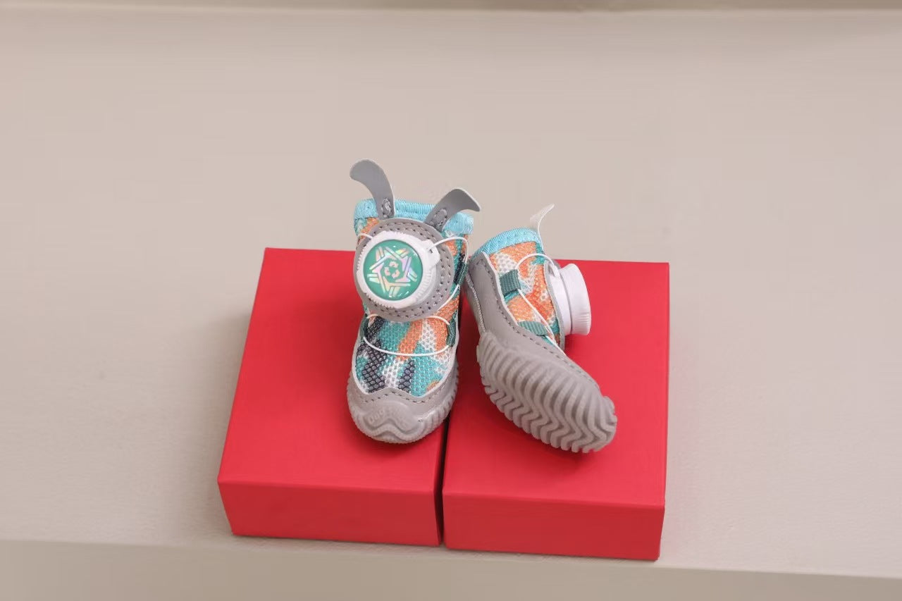 KFX-1017661 Breathable Mesh Pet Shoes for Small Dogs with Rotating Button - Multiple Colors Available
