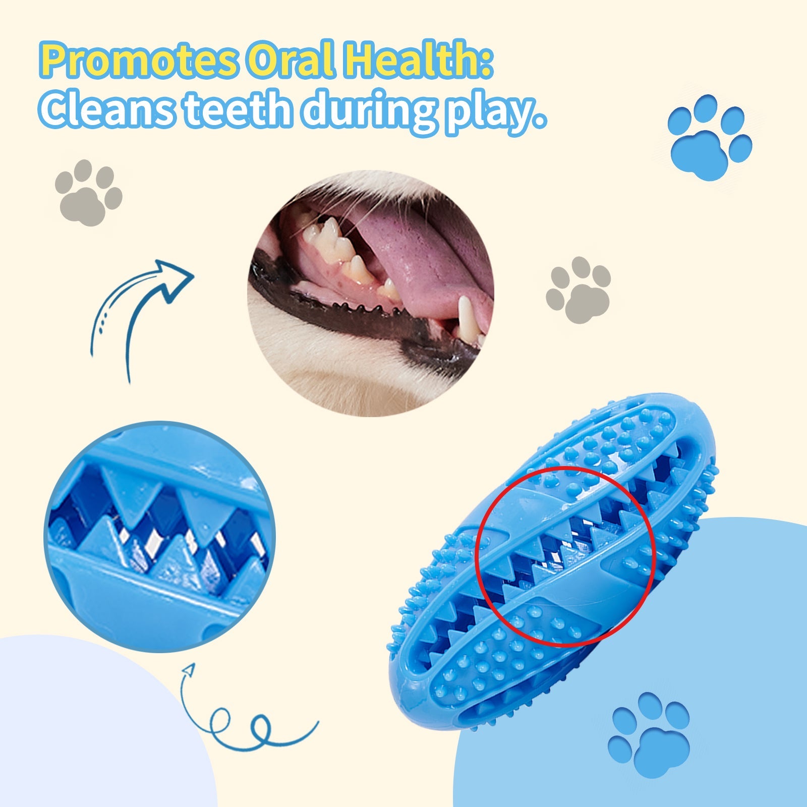 KFX-1018301 Interactive Puzzle Food Dispensing Ball for Dogs - Bite-Resistant Rubber Toy for Dental Health & Boredom Relief