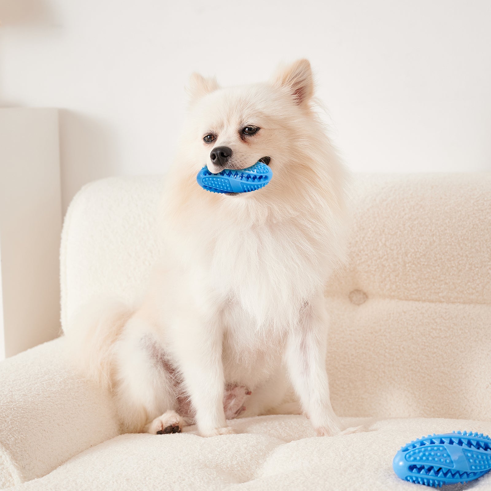 KFX-1018301 Interactive Puzzle Food Dispensing Ball for Dogs - Bite-Resistant Rubber Toy for Dental Health & Boredom Relief