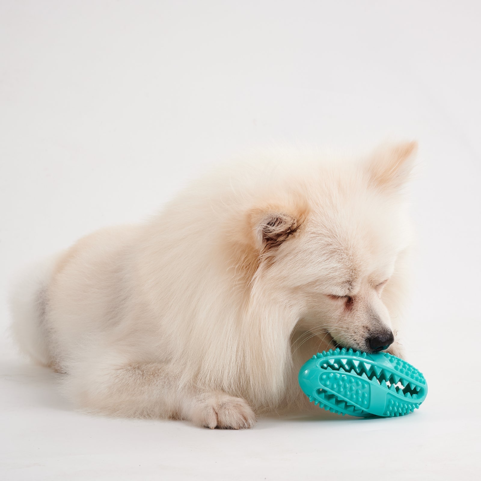 KFX-1018301 Interactive Puzzle Food Dispensing Ball for Dogs - Bite-Resistant Rubber Toy for Dental Health & Boredom Relief