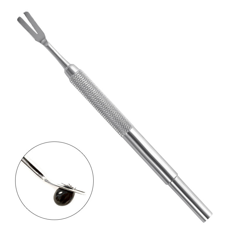 KFX-1022653 Professional Stainless Steel Tick Removal Tool for Cats and Dogs