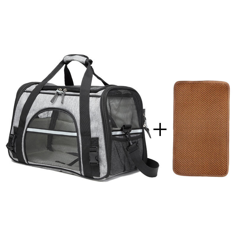 KFX-1023037 Portable Foldable Dog and Cat Backpack with Large Capacity and Optional Blanket or Mat