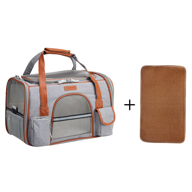 KFX-1023037 Portable Foldable Dog and Cat Backpack with Large Capacity and Optional Blanket or Mat