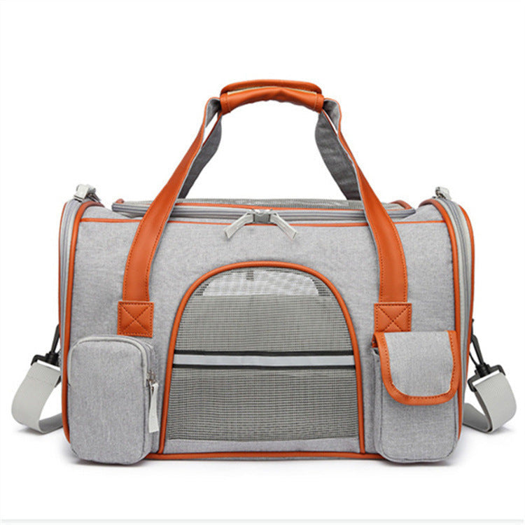 KFX-1023037 Portable Foldable Dog and Cat Backpack with Large Capacity and Optional Blanket or Mat