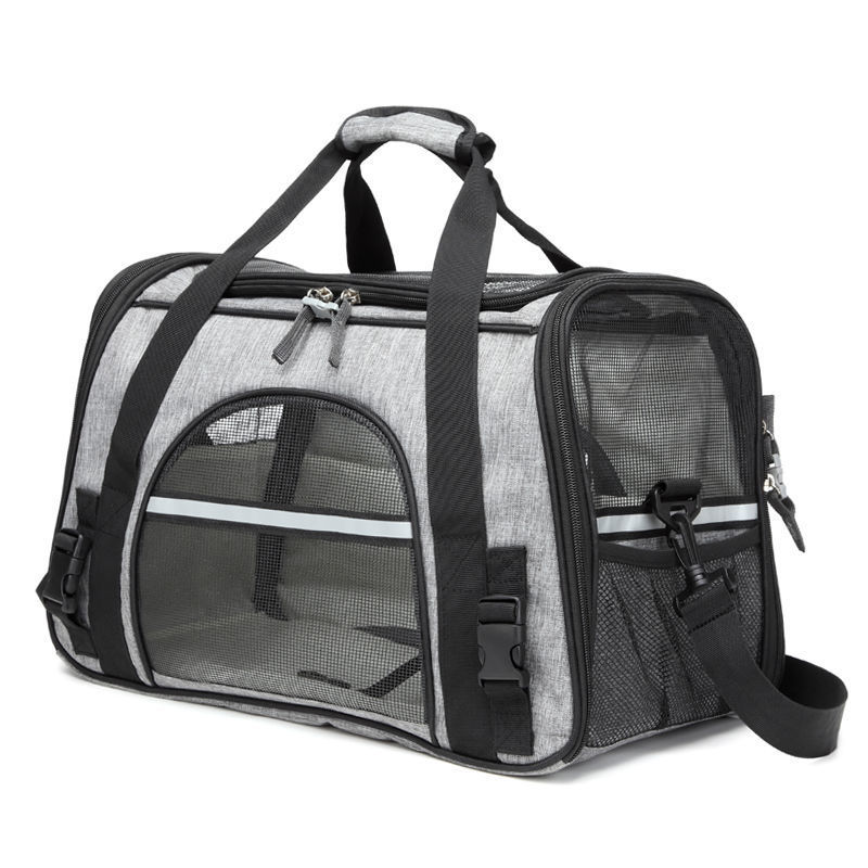 KFX-1023037 Portable Foldable Dog and Cat Backpack with Large Capacity and Optional Blanket or Mat